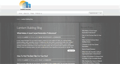 Desktop Screenshot of lambertbuilding.com.au
